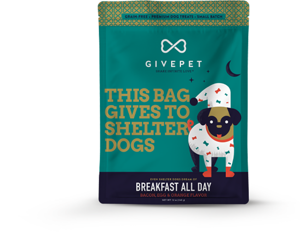 Give Pet Breakfast All Day Bacon & Egg Crunchy Biscuit (Individual biscuits)