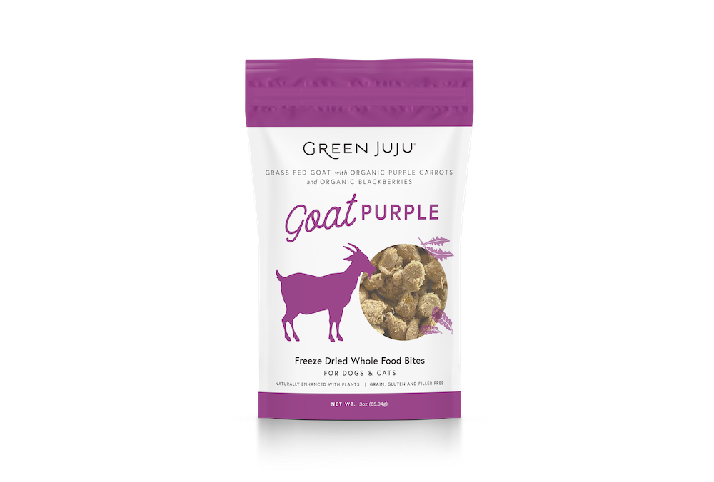 Green Juju Freeze Dried Goat Purple Whole Food Bites for Dogs and Cats 3oz