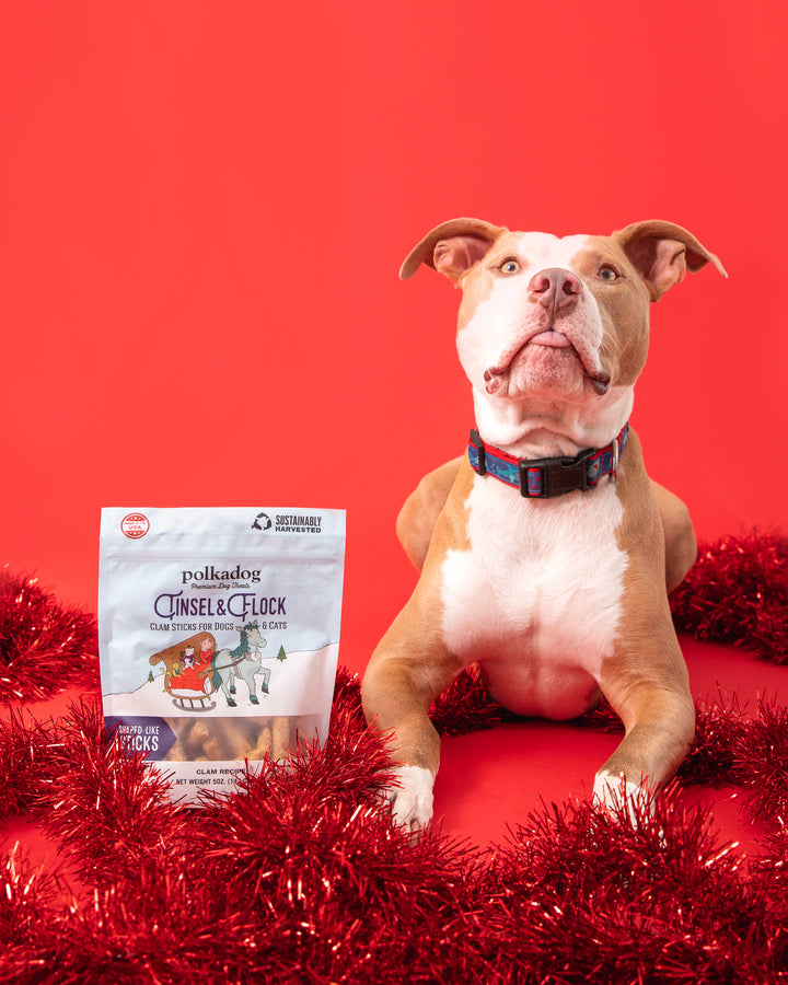 Polka Dog Bakery Tinsel & Flock Clam Sticks 5oz