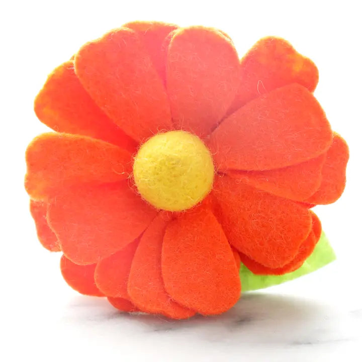 Hallow's Eve Orange - Daisy Flower Attachment for Collar Medium