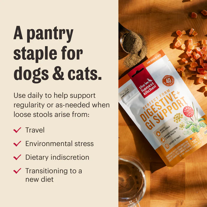The Honest Kitchen Perfect Form Herbal Digestive Supplement for Dogs and Cats 3.2oz