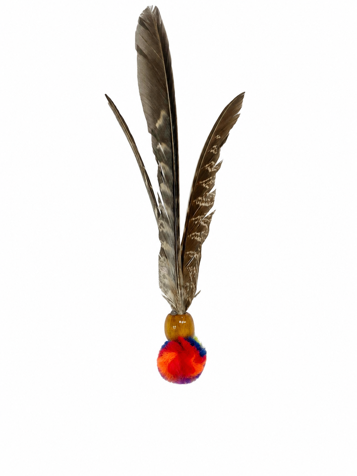 Go Cat Kitty Kopter Feathered Fly and Bounce Toy for Cats 7"