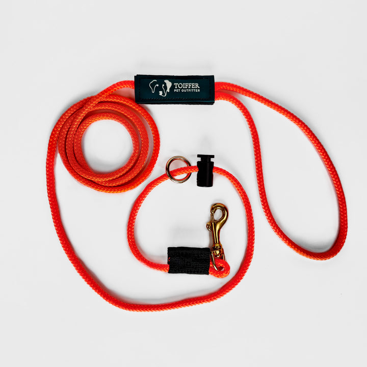 Multipurpose (Slip or Clip Leash) Premium Braided Soft Rope Leash 6ft