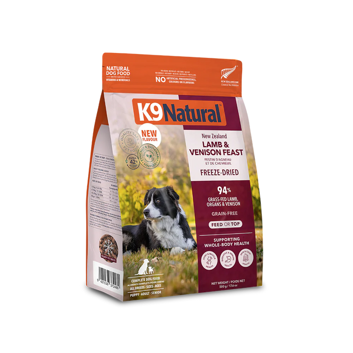 K9 Natural Freeze Dried Lamb & Venison Food for Dogs 17.6oz