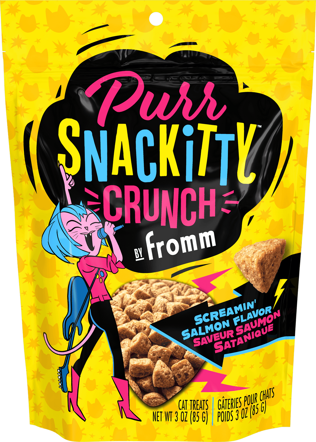 PurrSnackitty Crunch Screamin' Salmon Cat Treats 3oz