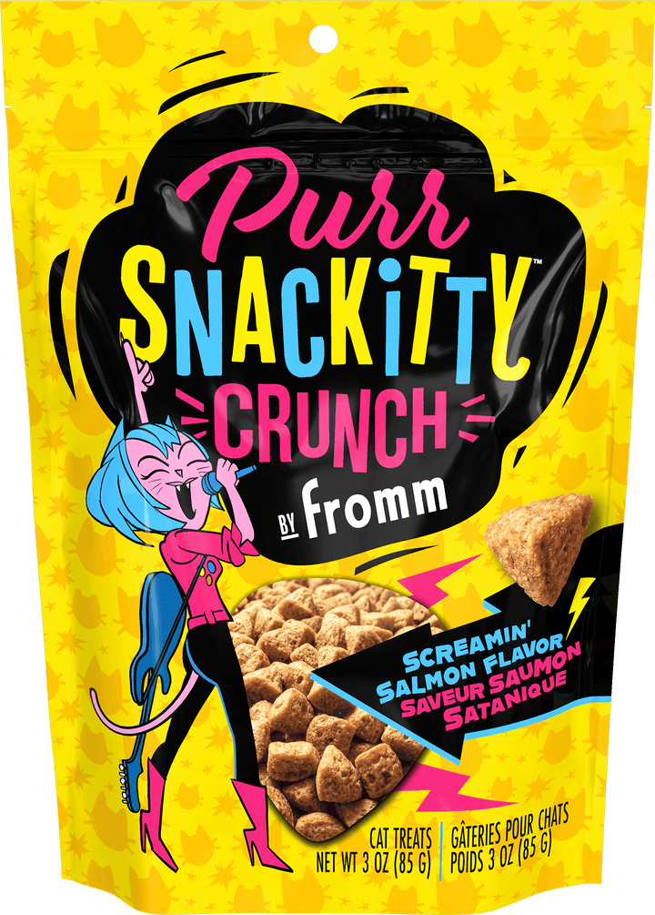 PurrSnackitty Crunch Screamin' Salmon Cat Treats 3oz
