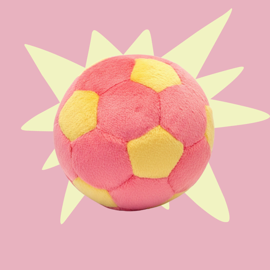 Lemonade Soccer Ball Plush Dog Toy