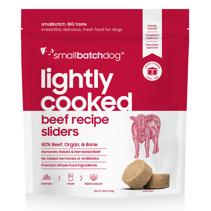 Smallbatch Frozen Lightly Cooked Beef Dog Food 5lb