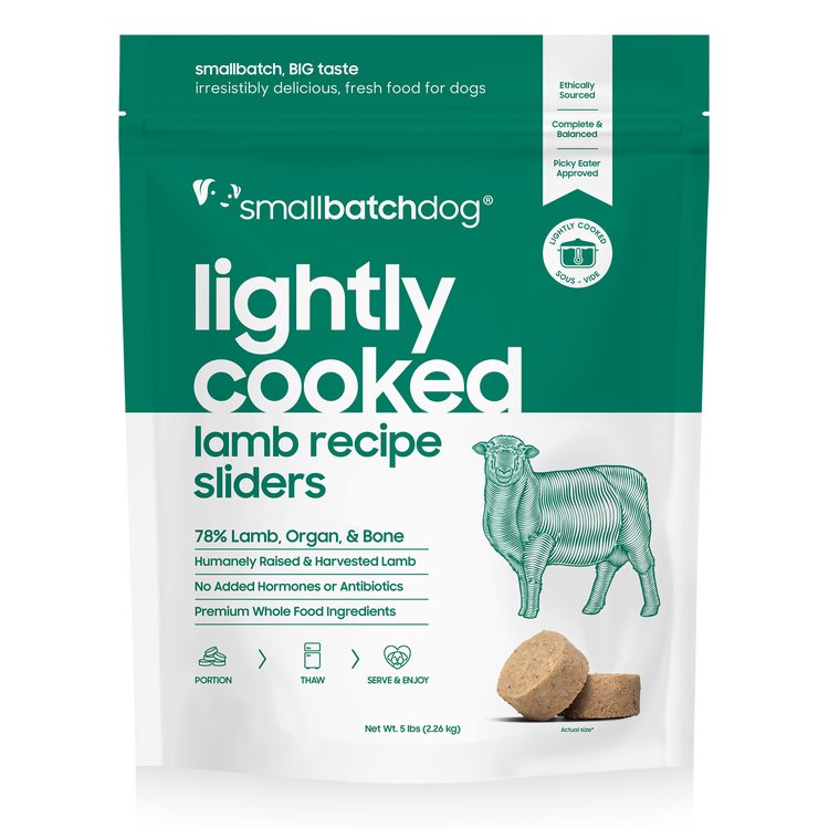 Smallbatch Frozen Lightly Cooked Lamb Dog Food 5lb