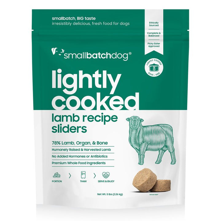 Smallbatch Frozen Lightly Cooked Lamb Dog Food 5lb