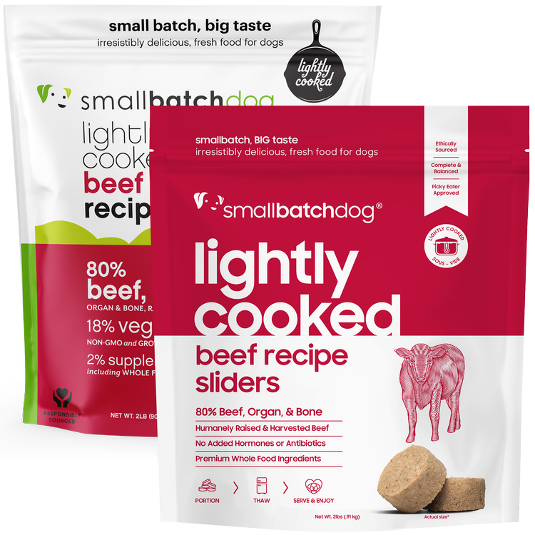 Smallbatch Frozen Lightly Cooked Beef Dog Food 8oz
