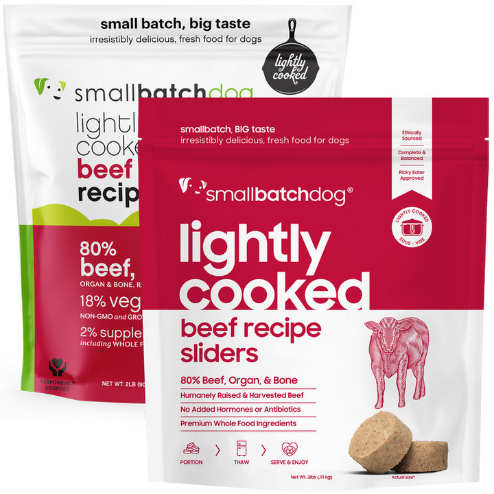 Smallbatch Frozen Lightly Cooked Beef Dog Food 8oz