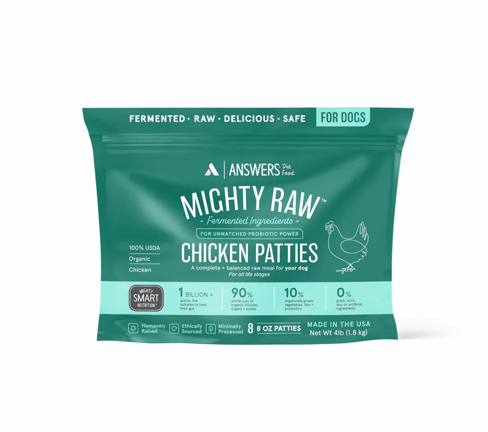 Answers Detailed Frozen Raw Chicken Patties 4lb