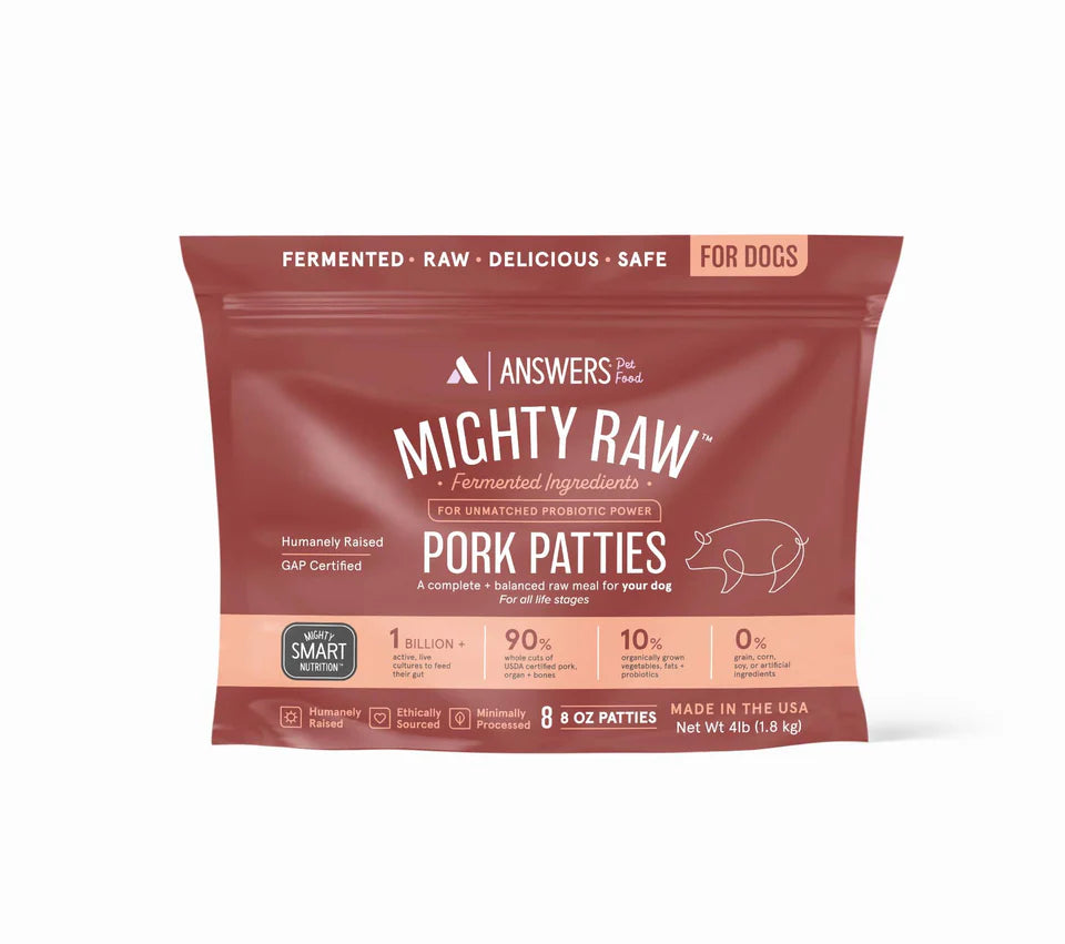 Answers Detailed Frozen Raw Pork Patties 4lb
