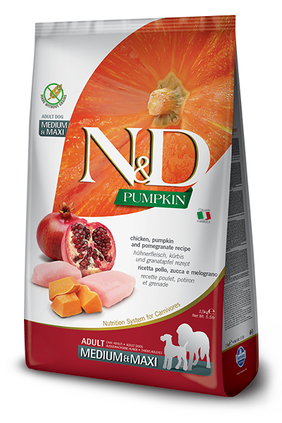 Farmina N&D Pumpkin Medium and Maxi Dog Food Chicken & Pomegranate 5.5lb