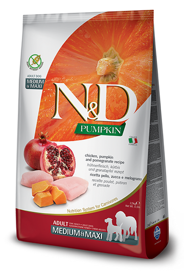 Farmina N&D Pumpkin Medium and Maxi Dog Food Chicken & Pomegranate 5.5lb