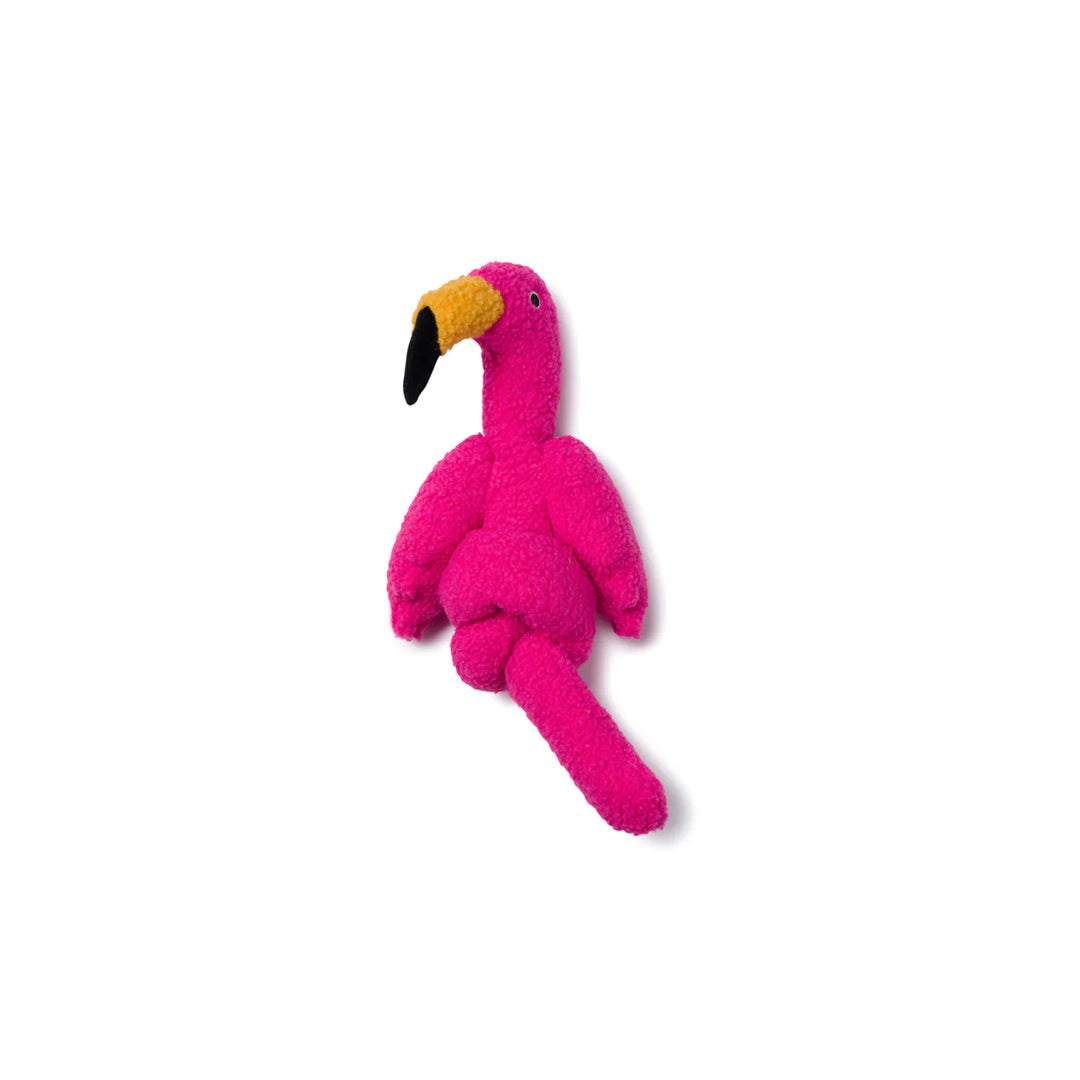 Fabdog Mini Twisty Flamingo Plush Dog Toy 30"