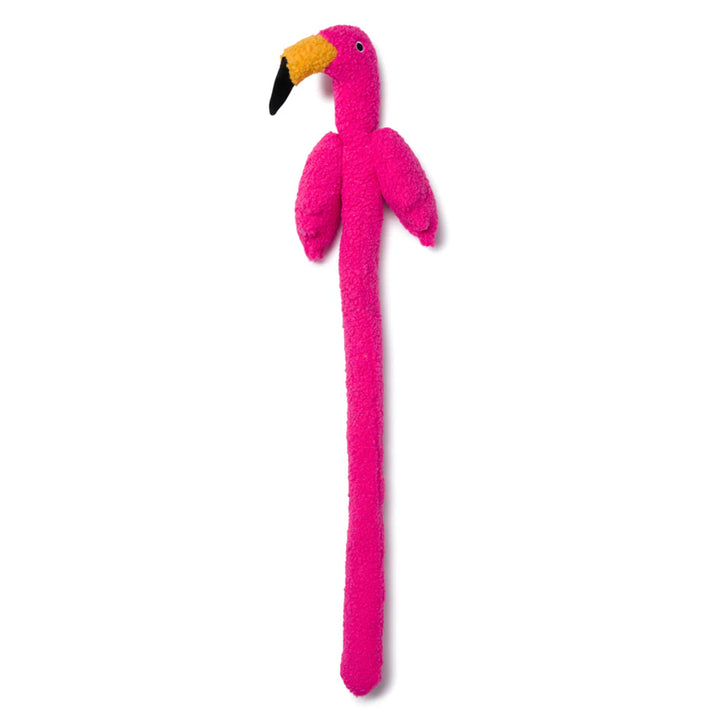 Fabdog Mini Twisty Flamingo Plush Dog Toy 30"