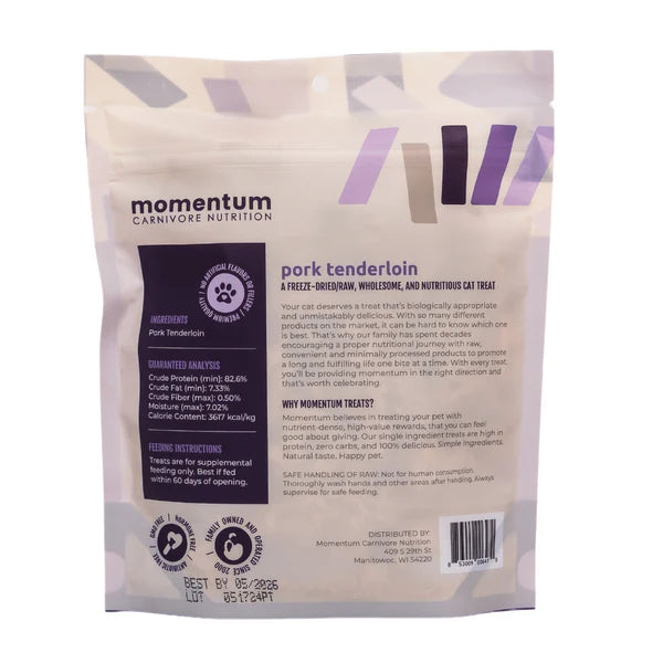 Momentum Freeze Dried Pork Tenderloin Cat Treats 2.5oz