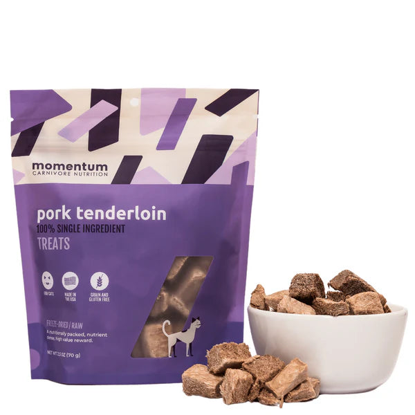 Momentum Freeze Dried Pork Tenderloin Cat Treats 2.5oz