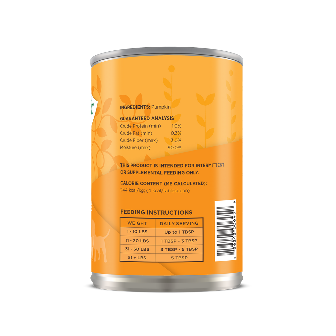 Nature's Logic Pumpkin Purée Canned Supplement for Cats and Dogs 15oz