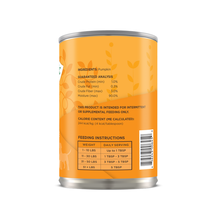 Nature's Logic Pumpkin Purée Canned Supplement for Cats and Dogs 15oz