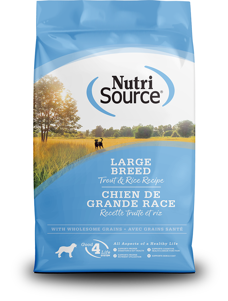NutriSource Large Breed Trout & Rice Recipe Dry Dog Food 26lb