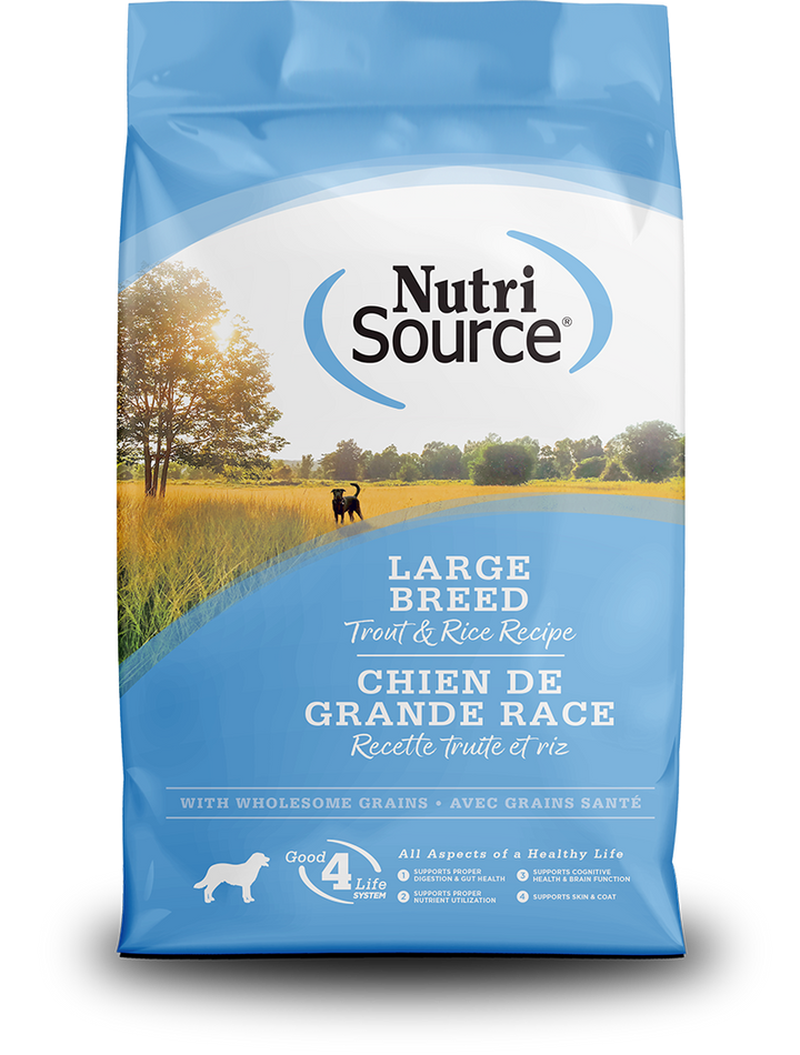 NutriSource Large Breed Trout & Rice Recipe Dry Dog Food 26lb