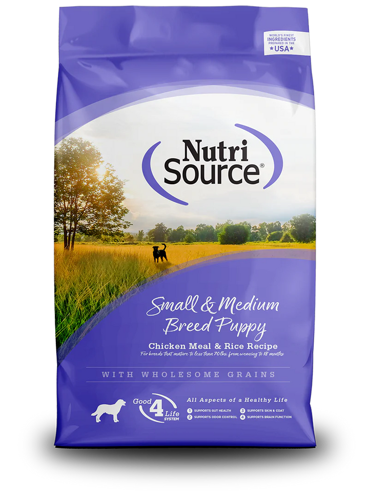 NutriSource Small and Medium Breed Puppy Dry Dog Food 26lb