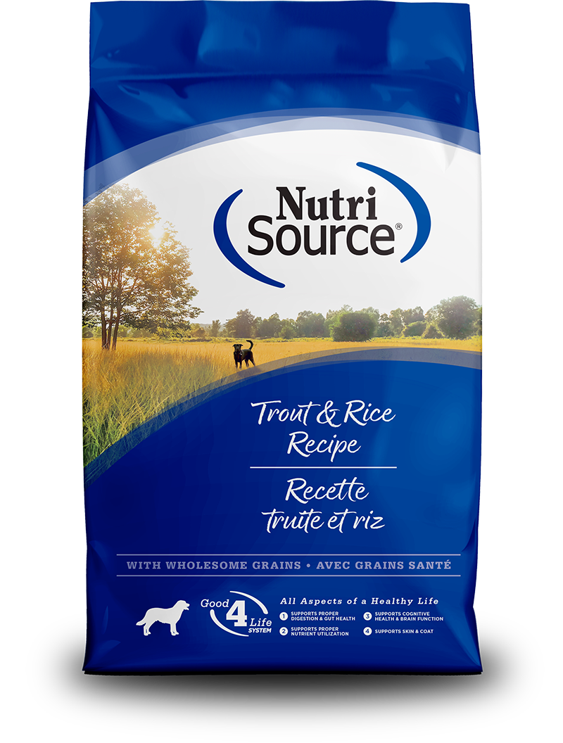 NutriSource Adult Trout and Rice Dry Dog Food 26lb