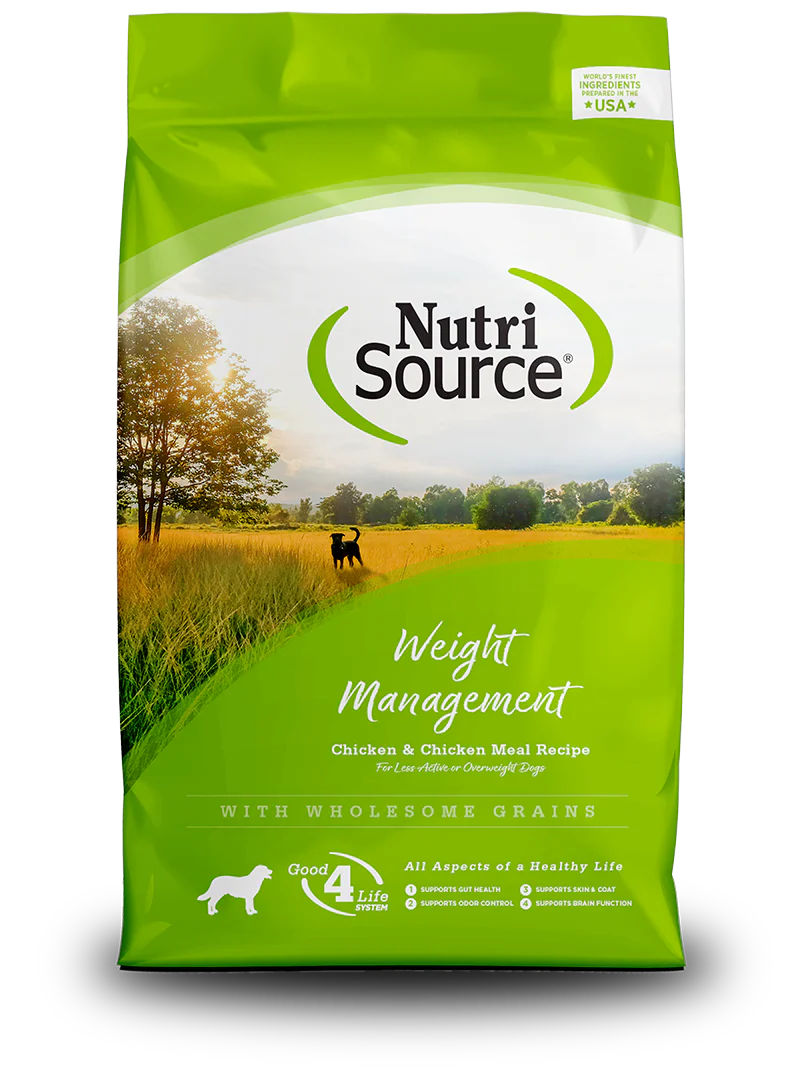 NutriSource Adult Weight Management Chicken and Rice Dry Dog Food 26lb