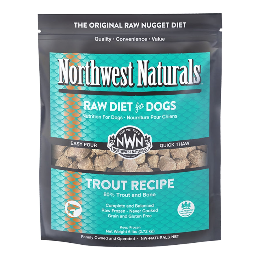 Northwest Naturals Frozen Trout Nuggets for Dogs 6lb