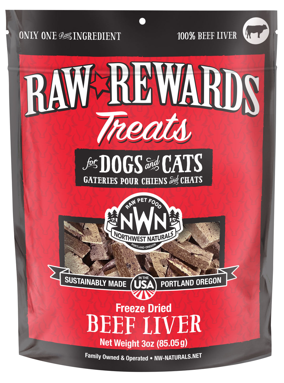 Freeze Dried Beef Liver Treats for Cats and Dogs 3oz
