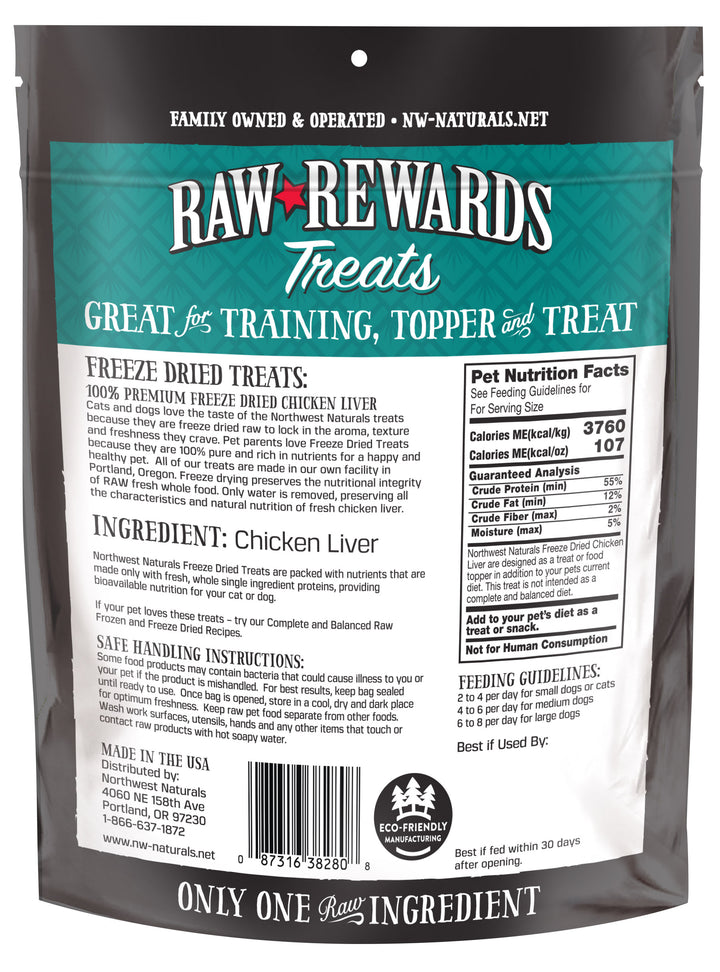 Freeze Dried Chicken Liver Treats for Cats and Dogs 3oz