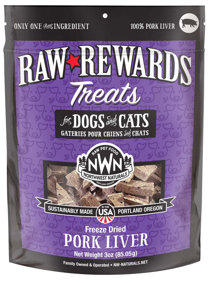 Freeze Dried Pork Liver Treats for Cats and Dogs 3oz