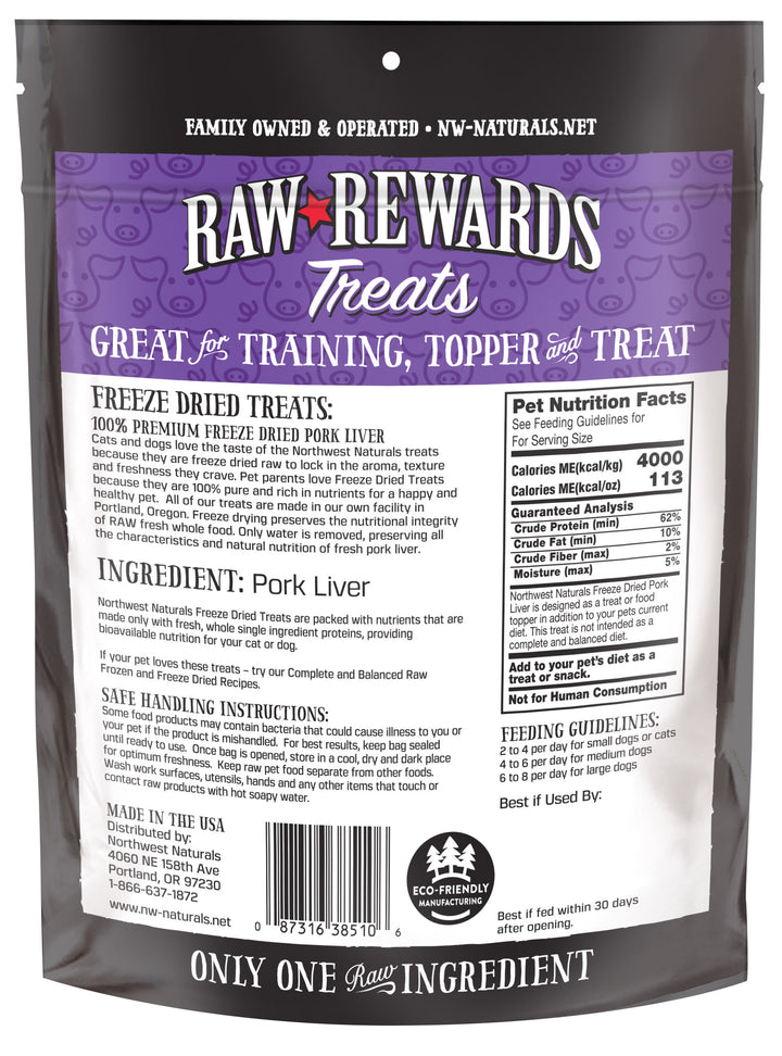 Freeze Dried Pork Liver Treats for Cats and Dogs 3oz