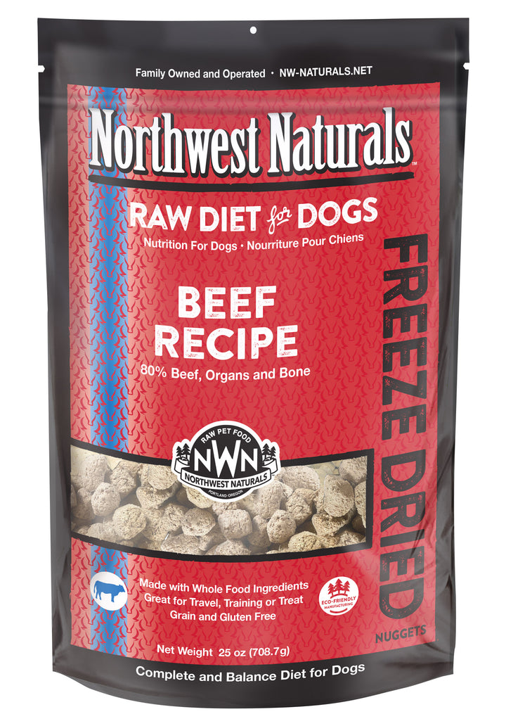 Northwest Naturals Freeze Dried Nuggets Beef Food for Dogs 25oz