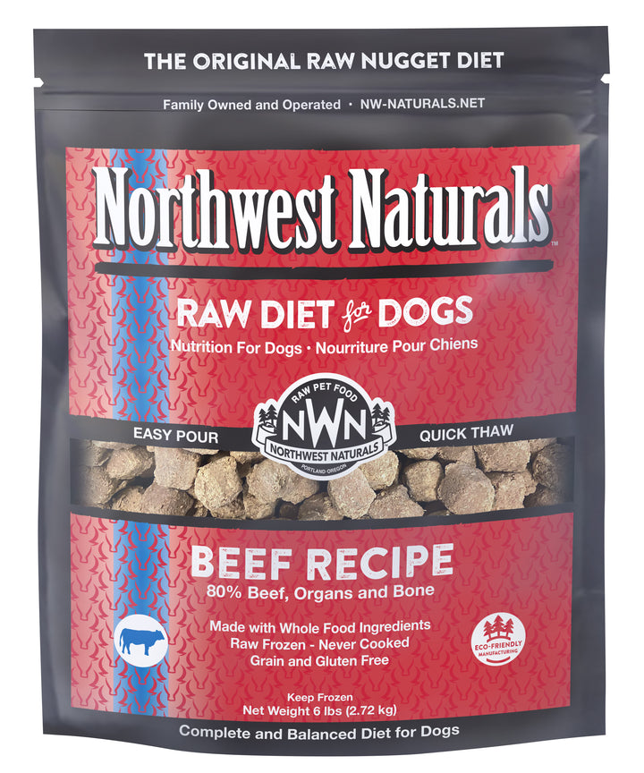 Northwest Naturals Frozen Beef Nuggets Food for Dogs 6lb