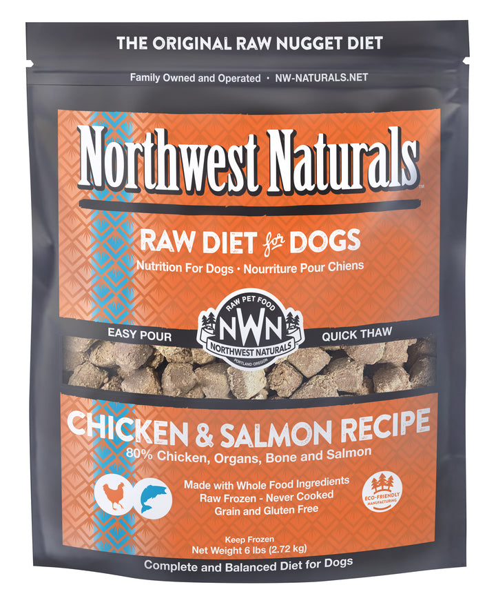 Northwest Naturals Frozen Chicken/Salmon Recipe Food for Dogs 6lb