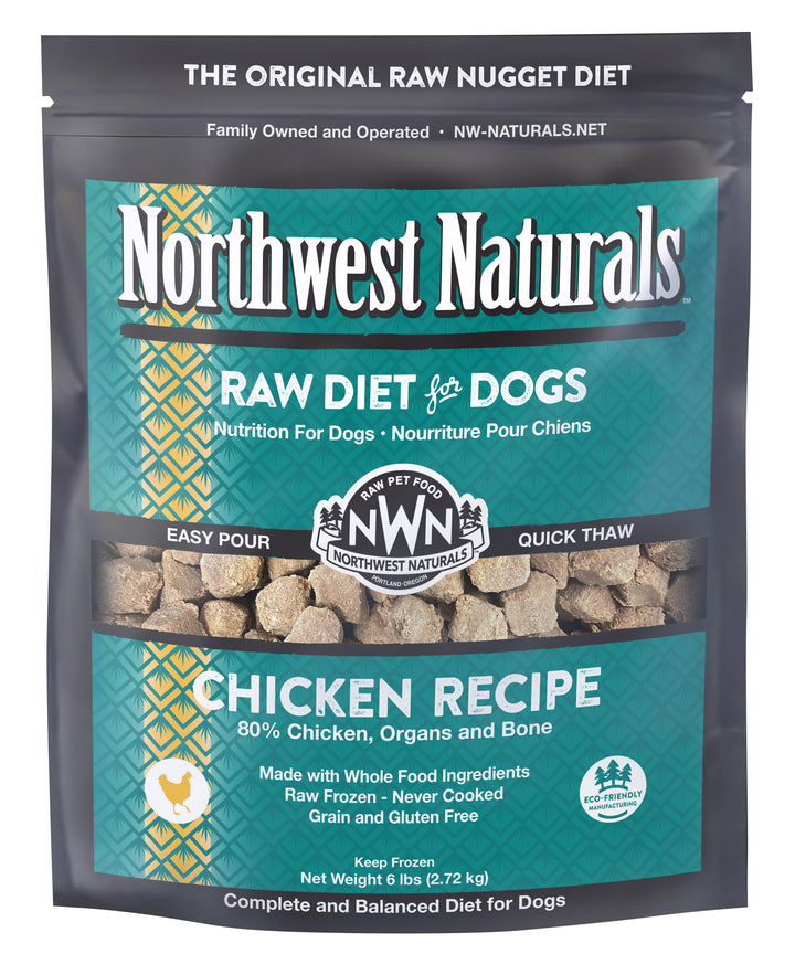 Northwest Naturals Frozen Chicken Nuggets Food for Dogs 6lb