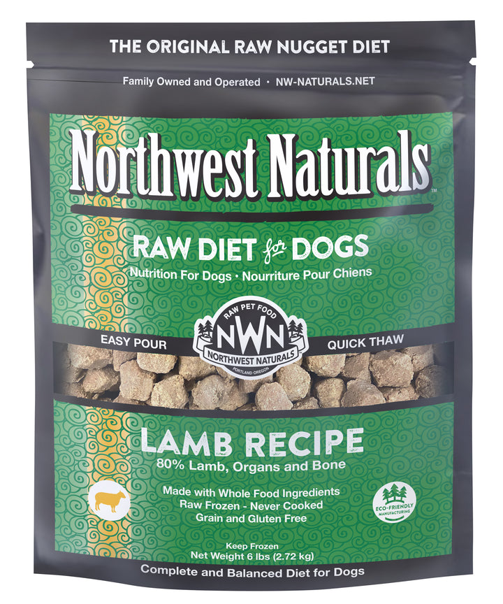 Northwest Naturals Frozen Lamb Nuggets Food for Dogs 6lb