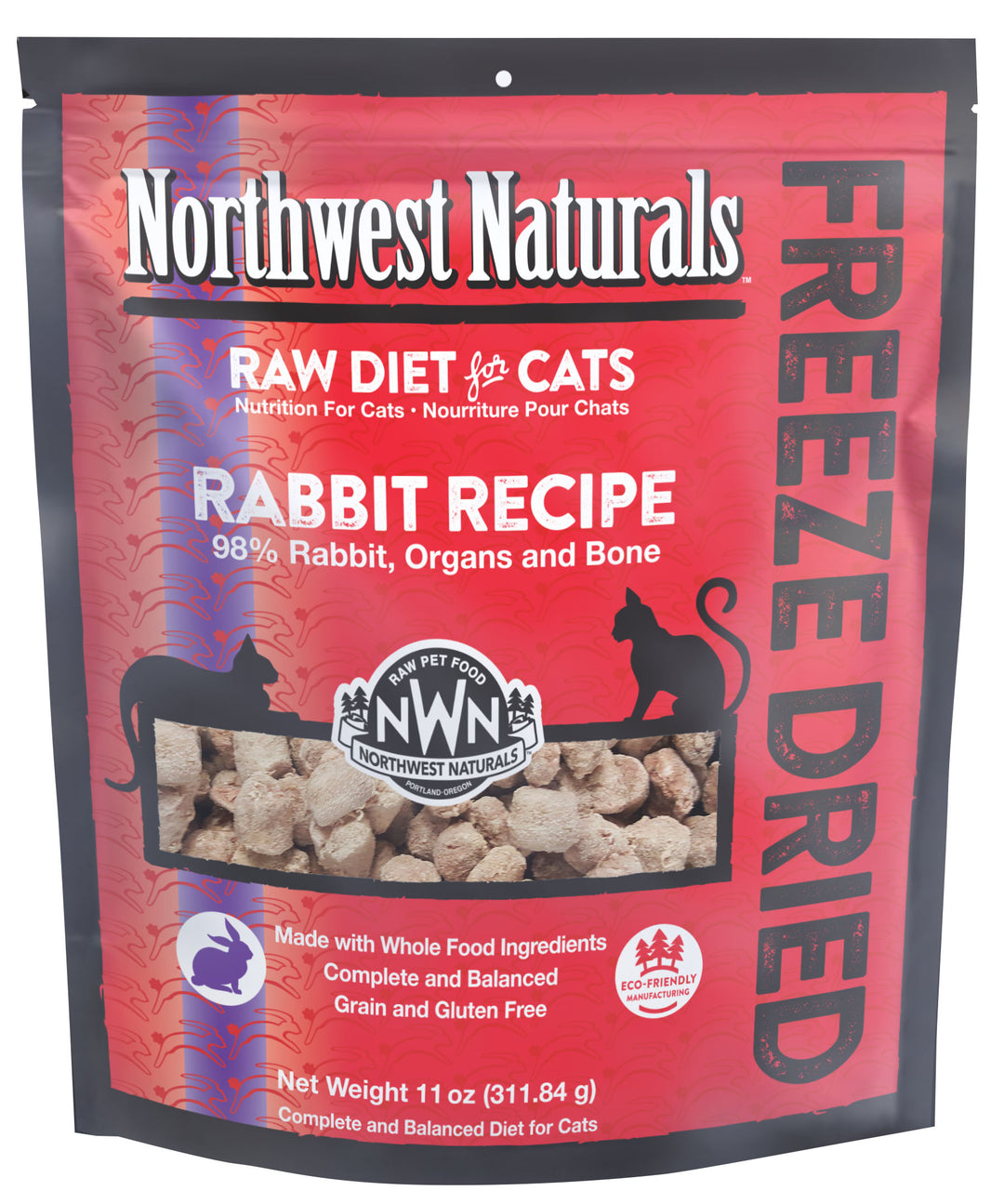 Northwest Naturals Freeze Dried Rabbit Food for Cats 11oz