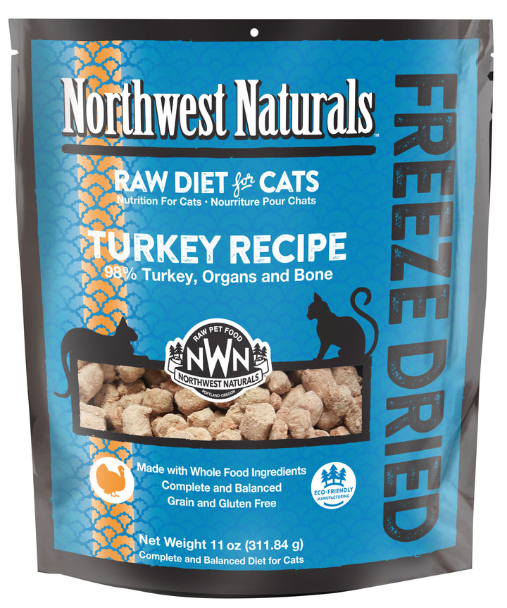 Northwest Naturals Freeze Dried Turkey Food for Cats 11oz