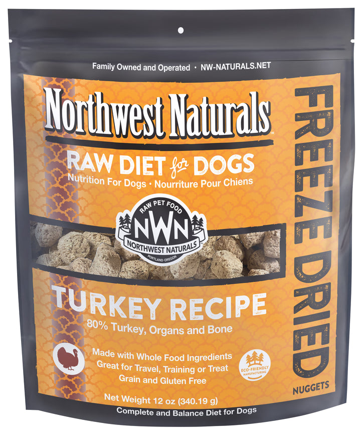 Northwest Naturals Freeze Dried Turkey Food for Dogs 12oz