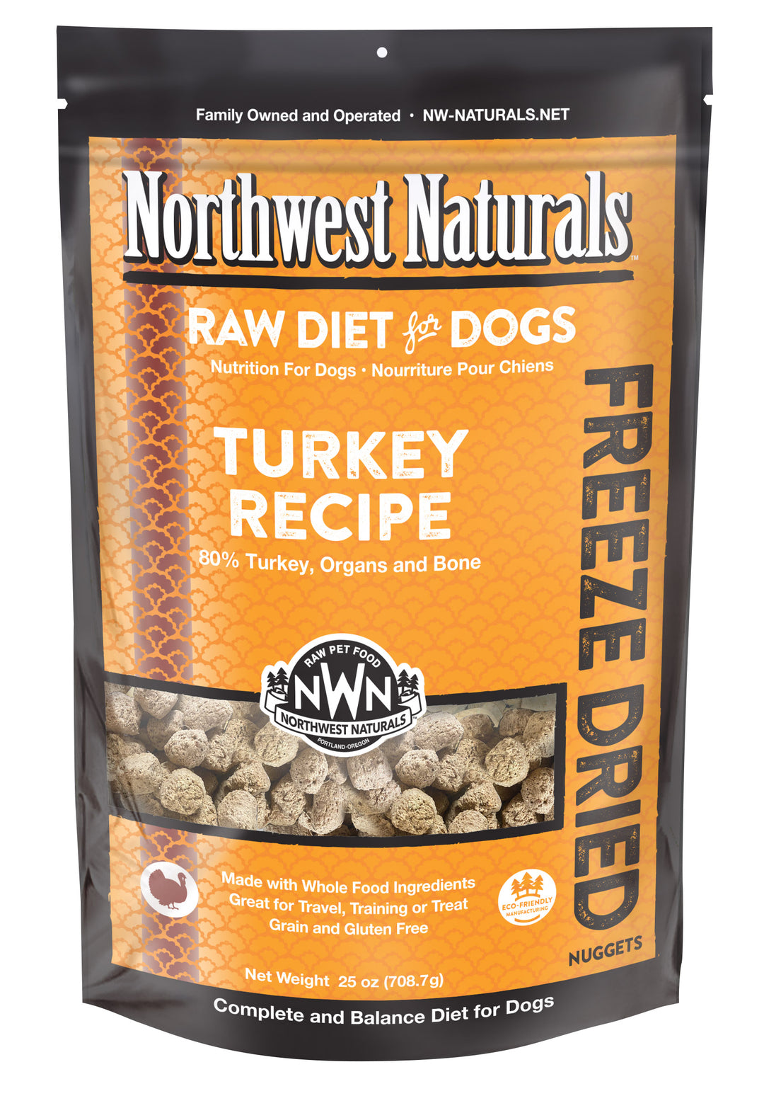 Northwest Naturals Freeze Dried Turkey Food for Dogs 25oz