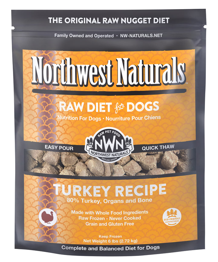 Northwest Naturals Frozen Turkey Nuggets Food for Dogs 6lb