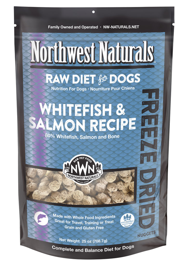 Northwest Naturals Freeze Dried Whitefish Salmon Food for Dogs 25oz
