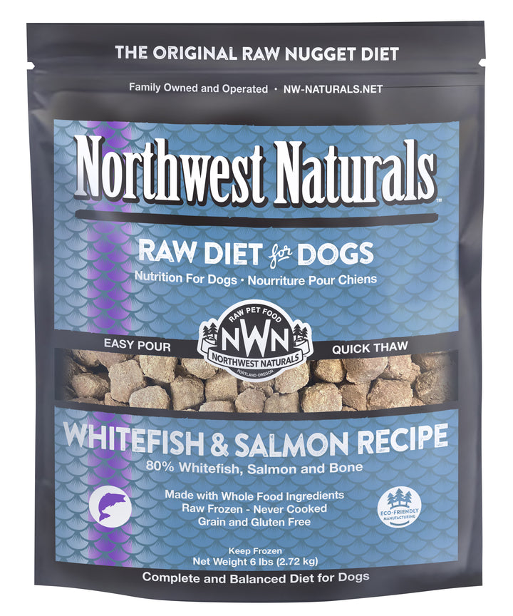 Northwest Naturals Frozen Whitefish and Salmon Recipe Food for Dogs 6lb