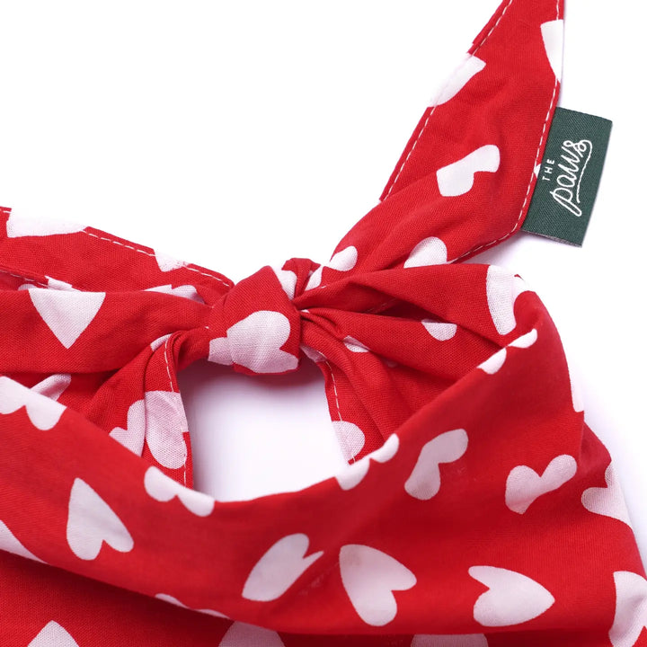 The Paws Nana Heart Valentine's Bandana for Dogs and Cats