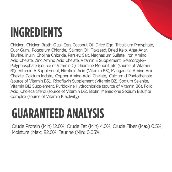 Nulo Cat Minced Chicken & Quail Egg Grain Free Shreds Recipe in Broth Canned Wet Cat Food 2.8oz - Single Can